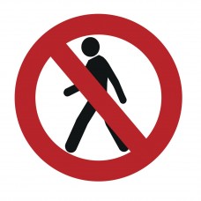 Pedestrian forbidden sticker